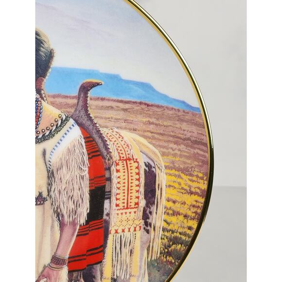 Lozen Noble American Indian Women Year 1991 Porcelain 8 1/2" Wall Decor Plate - Picture 5 of 11